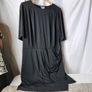 Future Collective Black Midi Dress